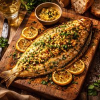 Grilled Lemon Sole with Lemongrass Butter
