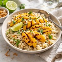 Grilled Mango Coconut Rice