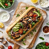 Grilled Mushroom Salad Sub