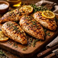 Grilled or Broiled Lemon Thyme Chicken Breasts