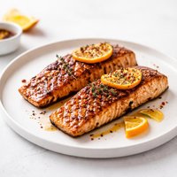 Grilled Orange and Bourbon Salmon Fillets