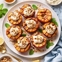 Grilled Peaches with Amaretto Mascarpone
