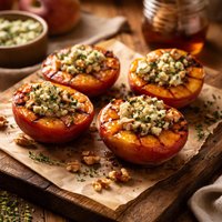 Grilled Peaches with Blue Cheese