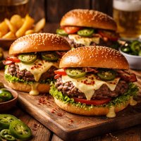 Grilled Pepper Jack Jalapeno Burgers