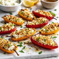 Grilled Pepper Poppers with Goat Cheese