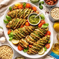 Grilled Pesto Chicken from the Freezer and Pantry