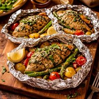 Grilled Pesto Chicken Packets