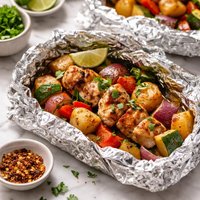 Grilled Pineapple Chicken Kabob Packets