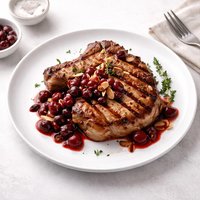 Grilled Pork Chops W Cherry Almond Sauce