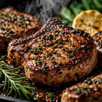 Grilled Pork Chops with Herb Rub