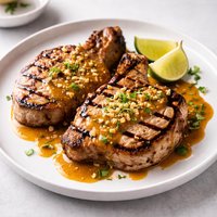 Grilled Pork Chops with Sat Sauce