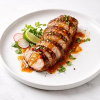 Grilled Pork Tenderloin a La Rodriguez with Guava Glaze