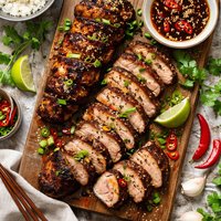 Grilled Pork Tenderloin Marinated in Spicy Soy Sauce