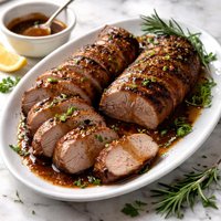 Grilled Pork Tenderloin with Bourbon Glaze