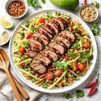 Grilled Pork Tenderloin with Green Mango