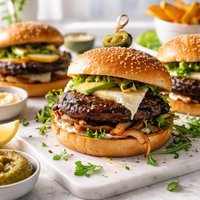 Grilled Portabella and Brie Burgers