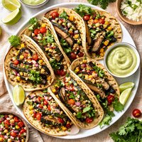 Grilled Portabella and Poblano Tacos