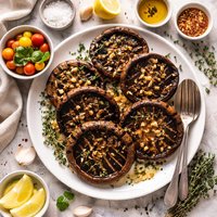 Grilled Portabella with Thyme Garlic