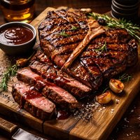 Grilled Porterhouse Steak W Bbq Sauce