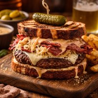 Grilled Reuben Burger