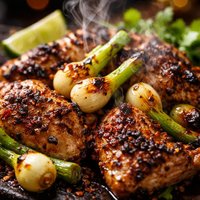 Grilled Roadside Chicken with Knob Onions