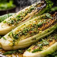 Grilled Romaine Hearts with Tarragon Vinaigrette