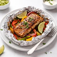 Grilled Salmon Fajita Packets
