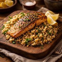 Grilled Salmon with Brown Butter Couscous