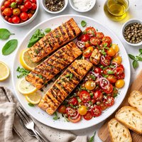 Grilled Salmon with Fresh Tomato