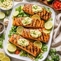 Grilled Salmon with Key Lime Butter