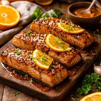 Grilled Salmon with Orange Ginger Sauce