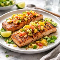 Grilled Salmon with Tangy Citrus Salsa