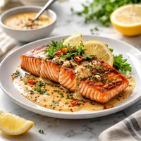 Grilled Salmon with Tiger Sauce