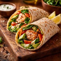 Grilled Salmon Wrap