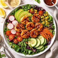 Grilled Scallop Teriyaki Salad