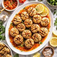 Grilled Scallops with Red Pepper Sauce
