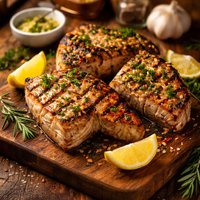 Grilled Shark Steaks