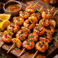 Grilled Shrimp Kabobs with Creole Butter