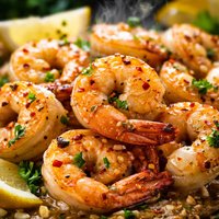 Grilled Shrimp Tossed in Lemon Garlic Sauce