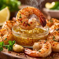 Grilled Shrimp with Garlic Butter Dipping Sauce