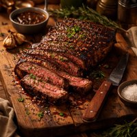 Grilled Sirloin in Bourbon Marinade