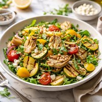 Grilled Squash and Artichoke Salad