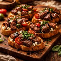 Grilled Steak Bruschetta