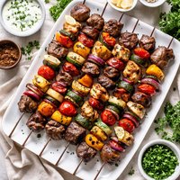 Grilled Steak Chicken Kabobs
