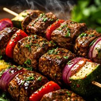 Grilled Steak Skewers with Herb Marinade