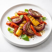 Grilled Sweet Peppers Onions