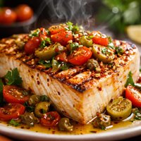 Grilled Swordfish Sicilian Style