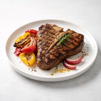Grilled T Bone Steaks Peppers