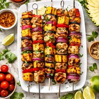 Grilled Tropical Kebabs Shish Kebabs or Shish Kabobs