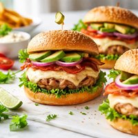 Grilled Turkey Burgers with Monterey Jack